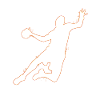 Handball handball contour silhouette cadeau