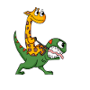 Dinosaure Girafe anniversaire anniversaire