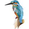 Kingfisher Polygon Grid Graphic