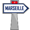 T-shirt logo humour Marseille Direction