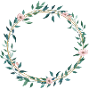 Flowers leaves wreath- customizable