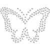 Diamond butterfly silver