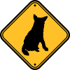 Caution biting dog