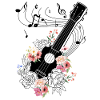 Ukulele mit Blumen Geschenk