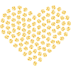 Diamond heart golden yellow