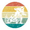 Speedway Moto Coureur Retro Silhouette