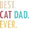 Best Cat Dad Ever Retro