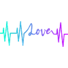 HEARTBEAT LOVE GRADIENT BLUE PURPLE