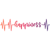 HEARTBEAT HAPPINESS GRADIENT RED DARK