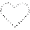 Diamond heart silver contour