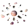 mandala purple and pink stones