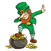 St Patricks Day Dabbing Leprechaun