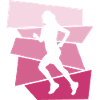 Runner abstract pink