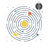 Music Solar System Vinyl Gift