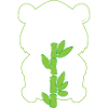 Panda with bamboo