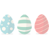Three Easter eggs
