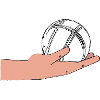 Boule hand mit Boulekugel