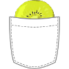 Brusttasche mit Kiwi