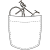 Poche poitrine avec vélo
