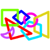 Formes néon entrelacées