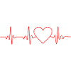 Heartbeat heart red
