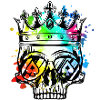 Skeleton Skull Crown King Symbol