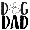 Dog Dad with paw print