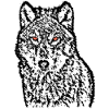 Wolf With Red Eyes