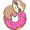 Paresseux sur donut