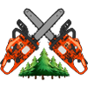 Chainsaw Cross with Forest