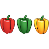 Paprika red green yellow