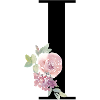 Buchstabe I mit Blumenranke