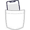 Brusttasche mit Smartphone Handy