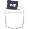 Breast pocket with notebook