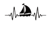 Heartbeat Sailboat Ocean Lover