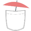Breast pocket with parasol