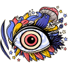Eye Psychedelisch_für dark fabrics