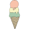 Pastellfarbenes Eis-Design für Sommermode