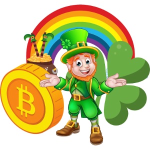 St Patricks Day Leprechaun Bitcoin Shamrock lucky