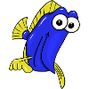 Blue and yellow fish