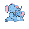 Elephant Family Siblings