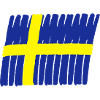 Sweden flag paint