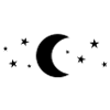 Moon and Asterisks