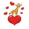 Girafe Avec Coeur