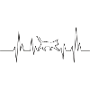 Wildcat silhouette in Pulsan's heartbeat