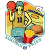 Basketball Pommes Burger Girls Basketball Court