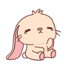 Cute Sad Rabbit Tearing Up