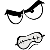 Angry toon face