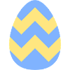 Easter egg with chevrons