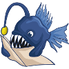 Deep Sea Anglerfish With Book